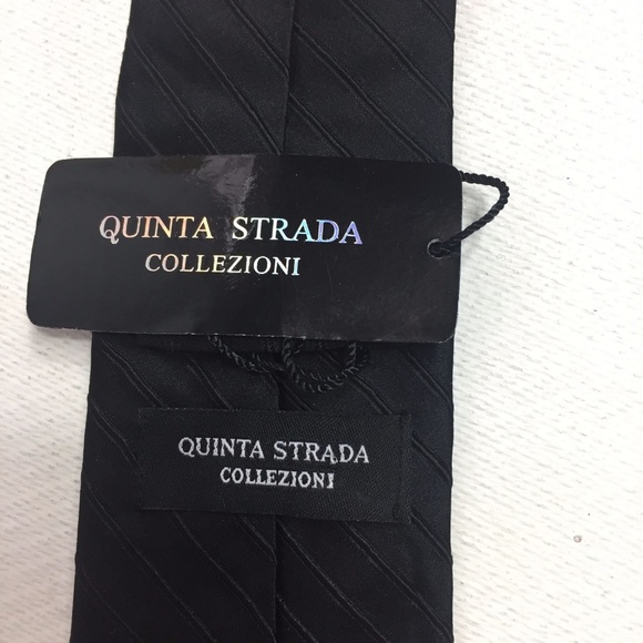 QUINTA STRADA COLLEZIONI Mens Tie Striped Silk New - Picture 4 of 4